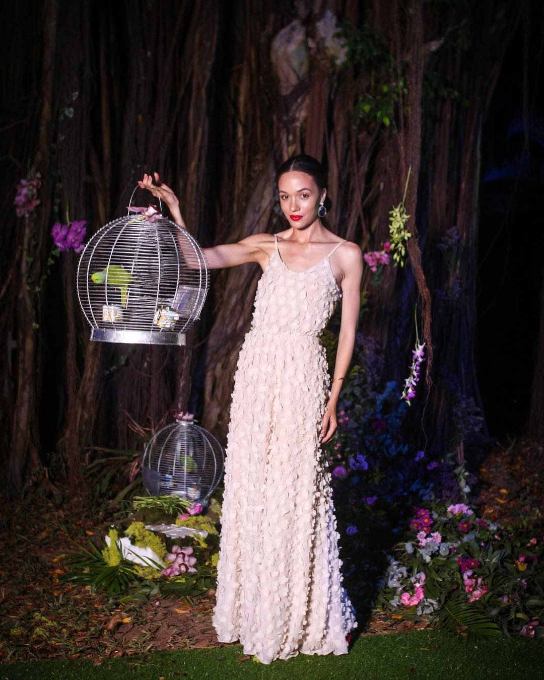 embellished white dress eku edewor lagos gucci bloom