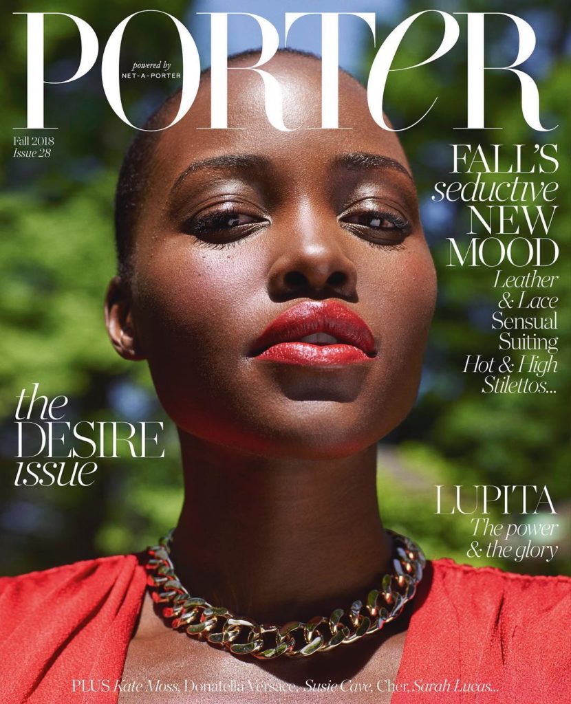 Lupita Nyong'o Shines in FW18 Gucci on the Cover of Porter Magazine ...