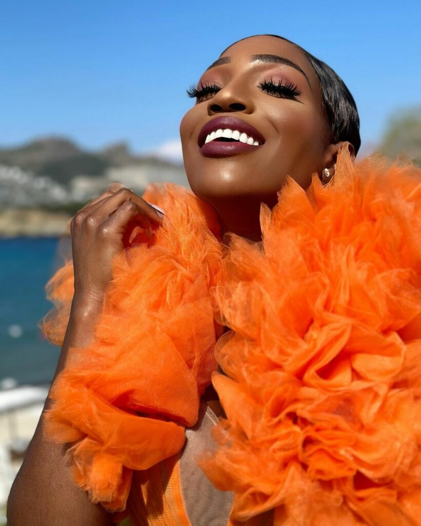 Sai Sankoh Is A Vision On The Turkish Riviera In This Exquisite Orange ...